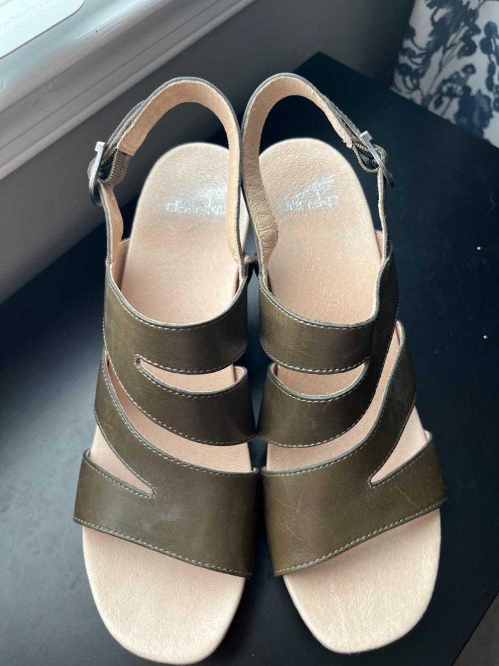 Dansko Women's Olive Green Strappy Slingback Sandals